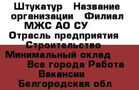 Штукатур › Название организации ­ Филиал МЖС АО СУ-155 › Отрасль предприятия ­ Строительство › Минимальный оклад ­ 35 000 - Все города Работа » Вакансии   . Белгородская обл.